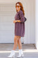 Mocha Fuzzy Knit Long Sleeve Sweater Dress