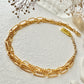 "Nanaimo" Triple Layer Textured Chain Bracelet in Gold