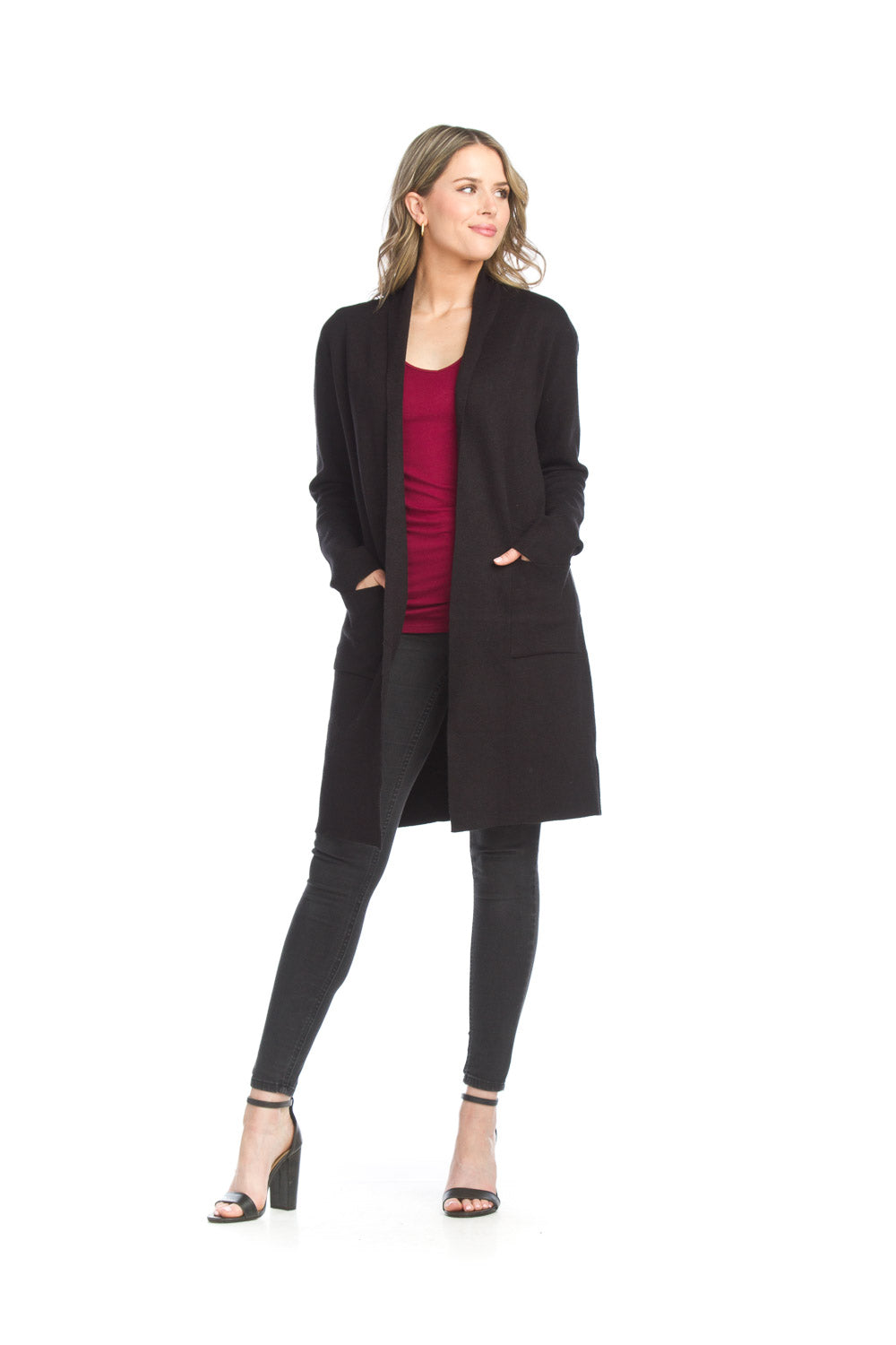 Black 3/4 length Cardigan with Pockets