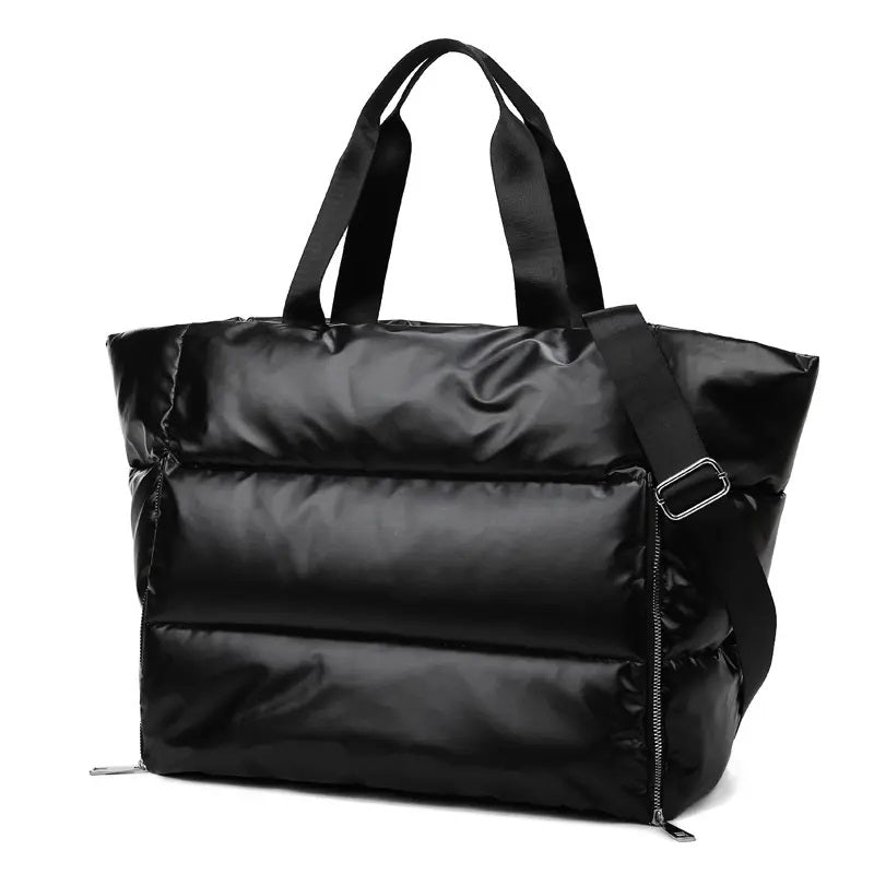 Black Shoulder Puffer Bag