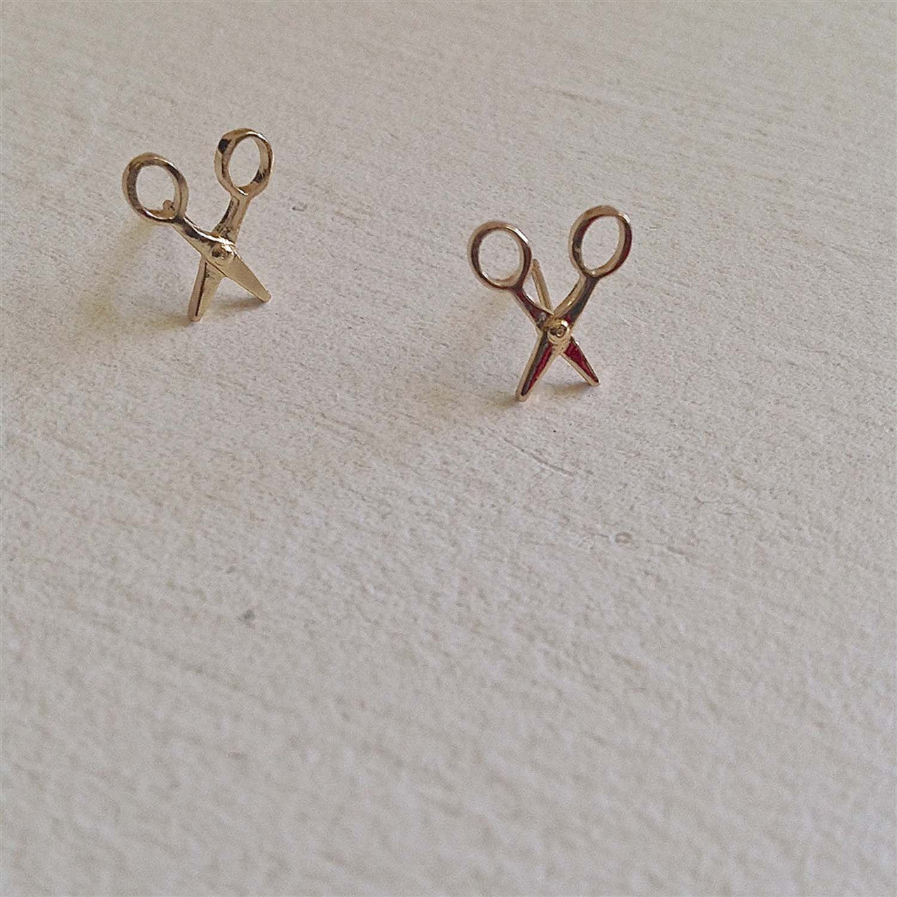 "Snips" Scissor Stud Earrings in Gold