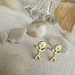 "Disgruntled Citizen" Stickman Earrings in Gold