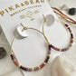 "Memphré" Bead Hoop Earrings in Northern Lake