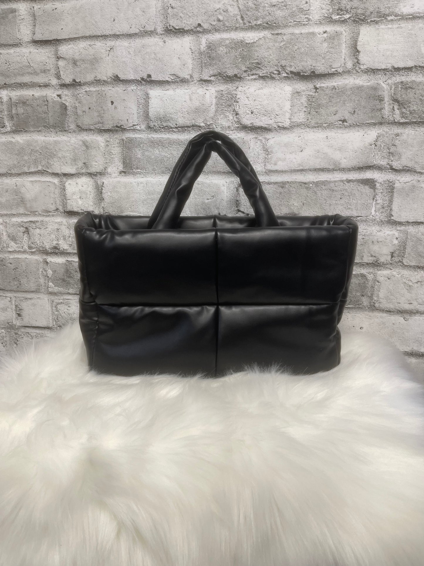 Black Puffer Handbag