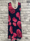 Rose Sleeveless 3/4 Length Dress