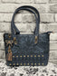 Large Blue Imprinted Handbag/Shoulder Bag