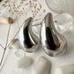 "Kisa" Oversized Teardrop Earrings in Silver