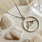 "Assiniboine" Mountain Silhouette Charm Necklace in Sterling Silver