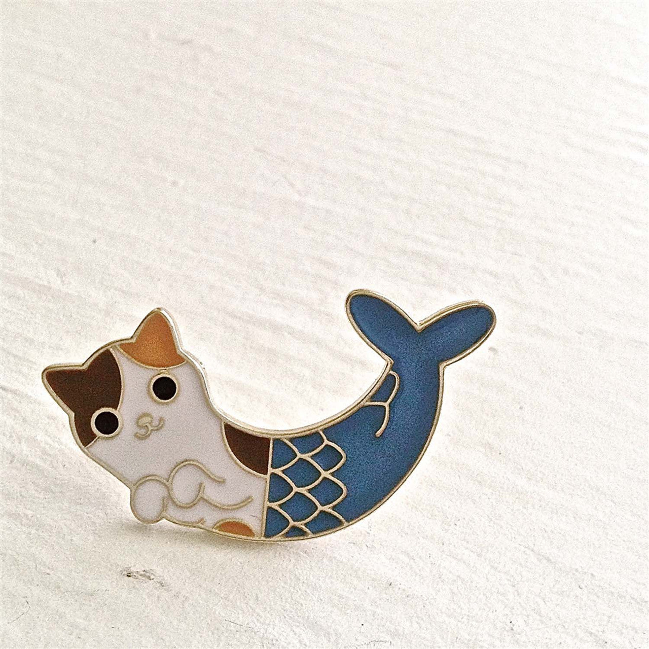 "Purr-maid" Cat Mermaid Lapel Pin