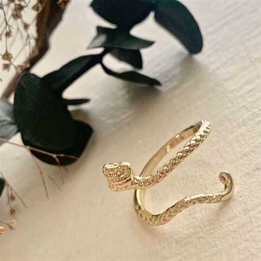 "Awanyu" Serpent Ring in Gold