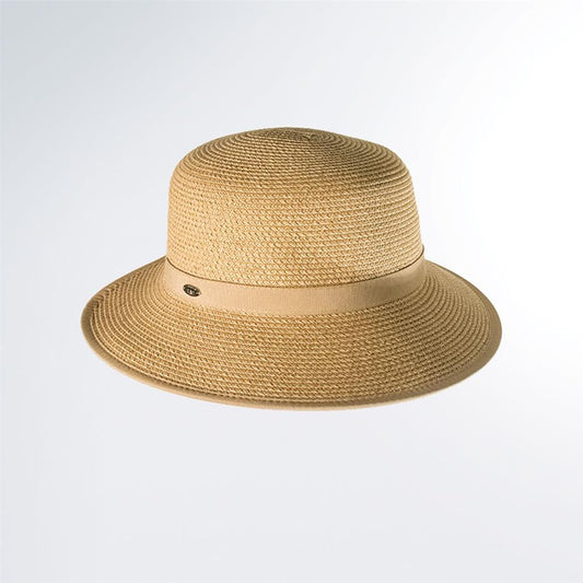 Annie Cloche Hat in Straw Natural Mix