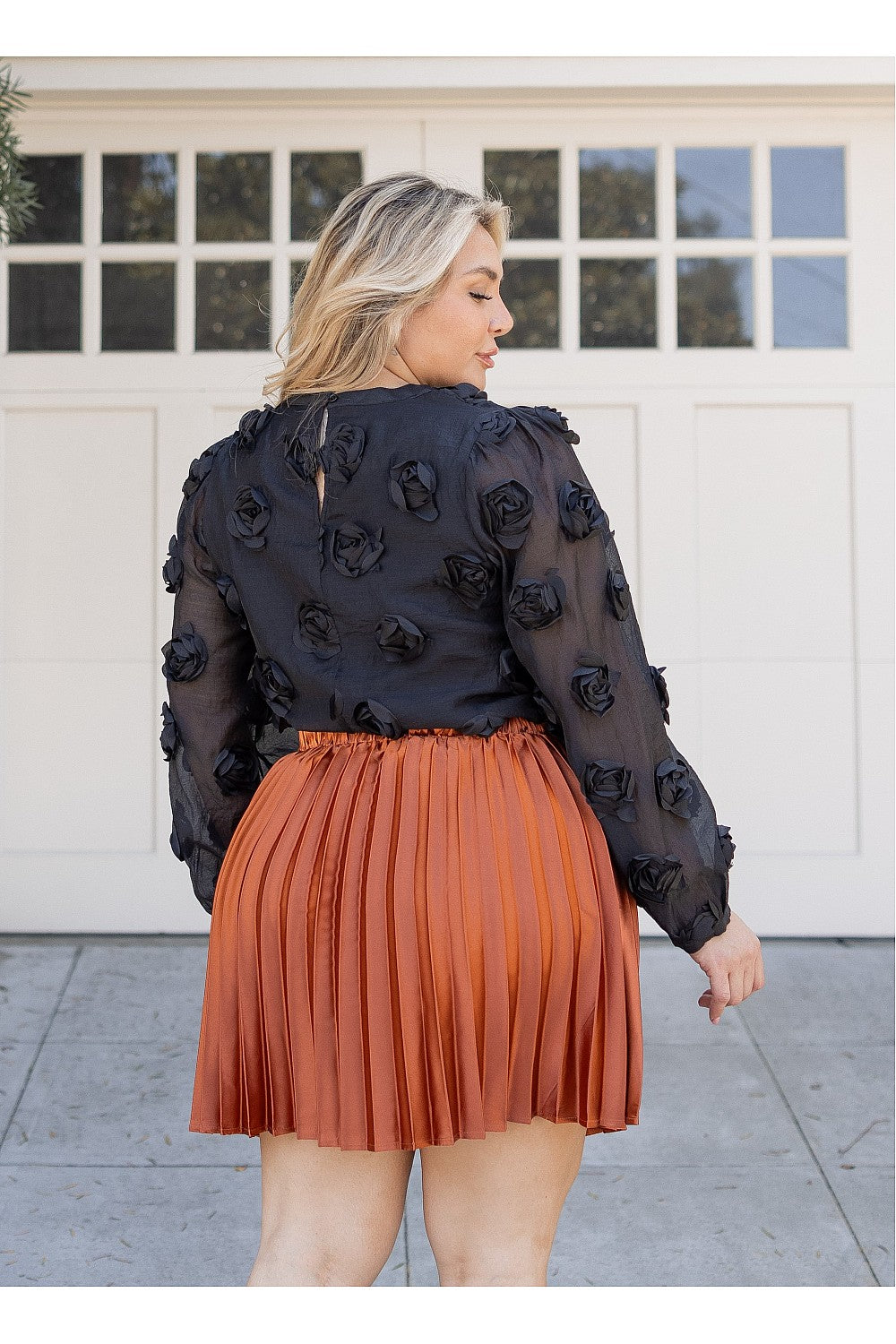 Floral Sheer top w/lining