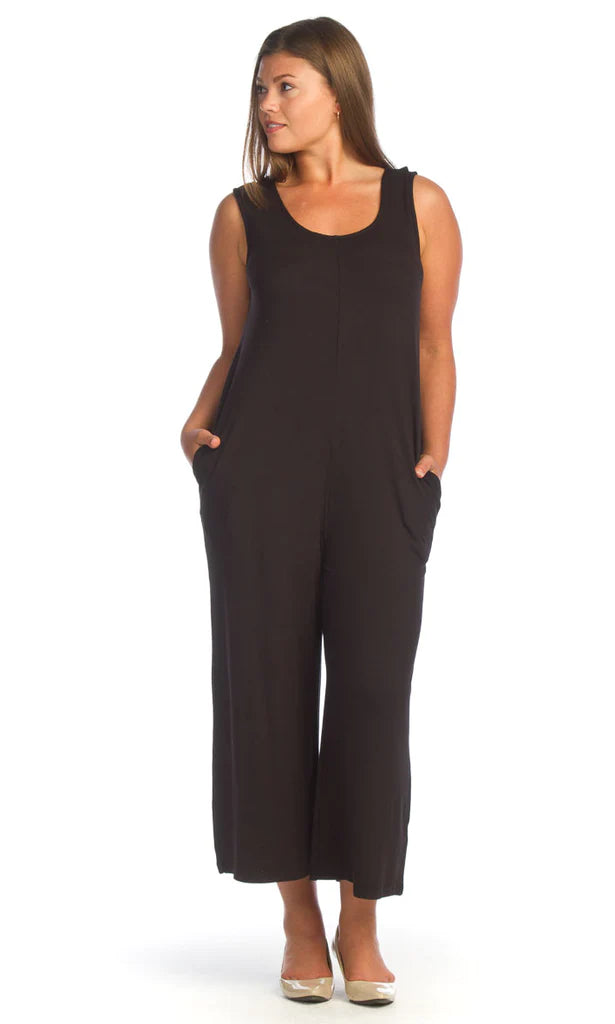 Black Bamboo Jumpsuit with Pockets