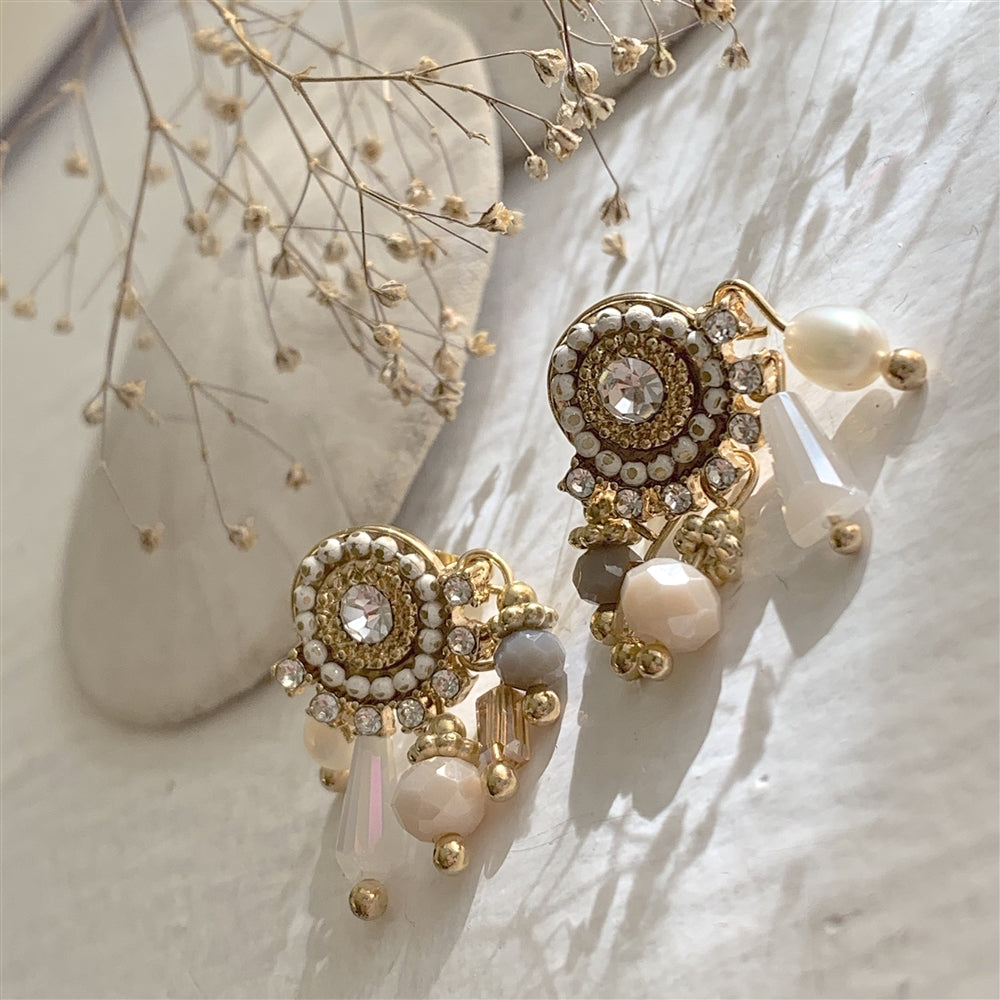 "Esme" Ornate Beaded Stud Earrings