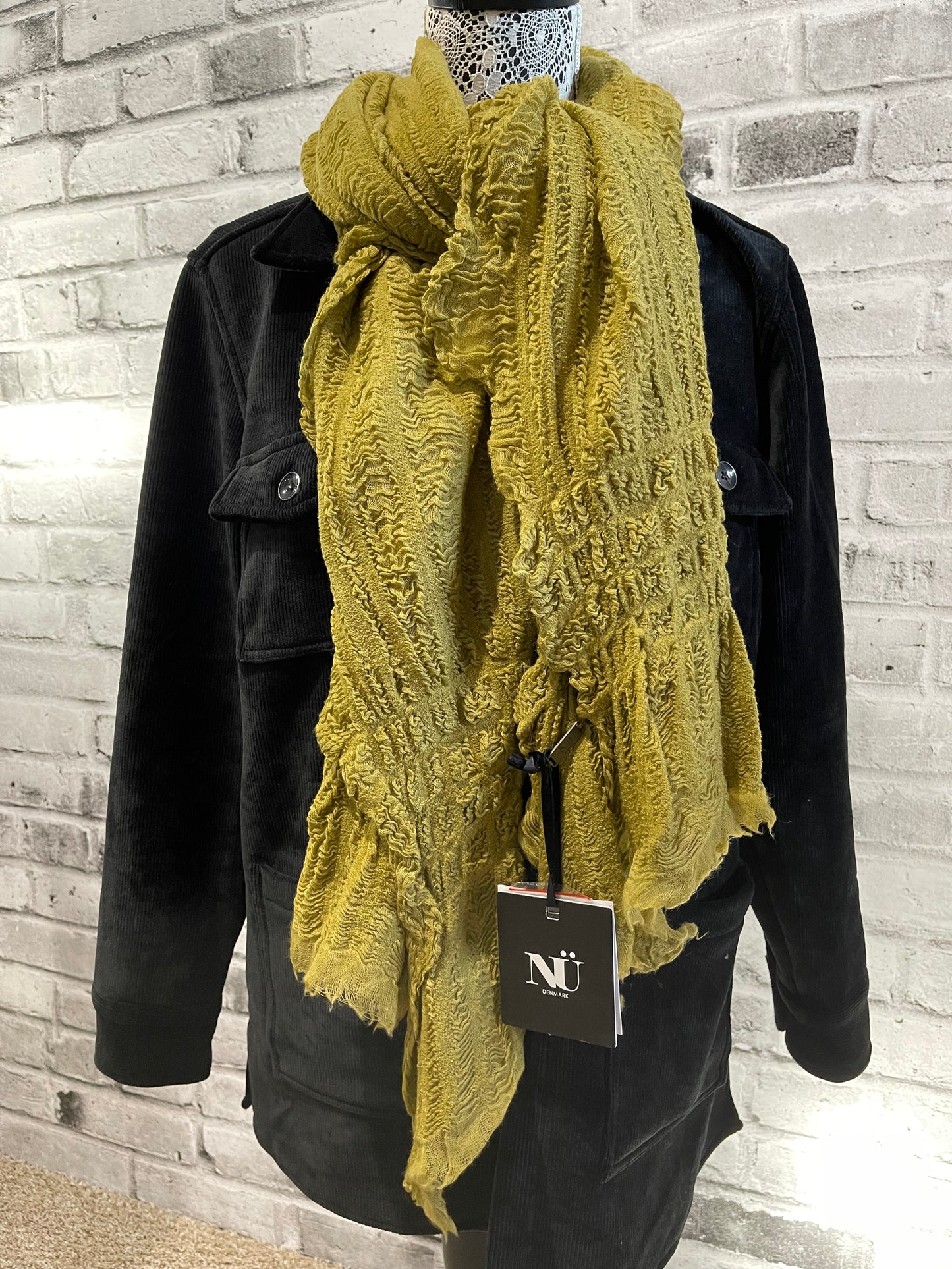 Nu Designer "Hope" Large Multi Scarf in Dust Army