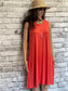 Coral Bamboo Dress with Pockets