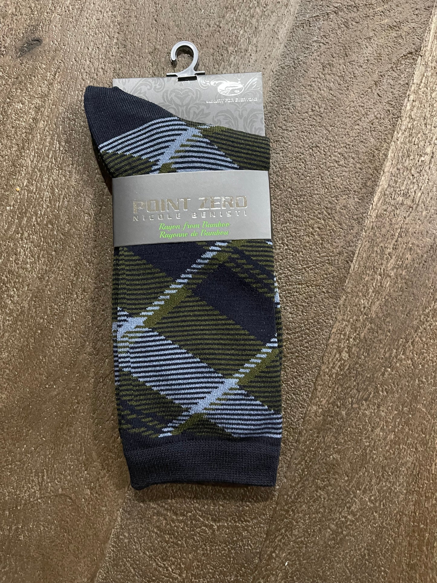 Women's Plaid Navy Socks