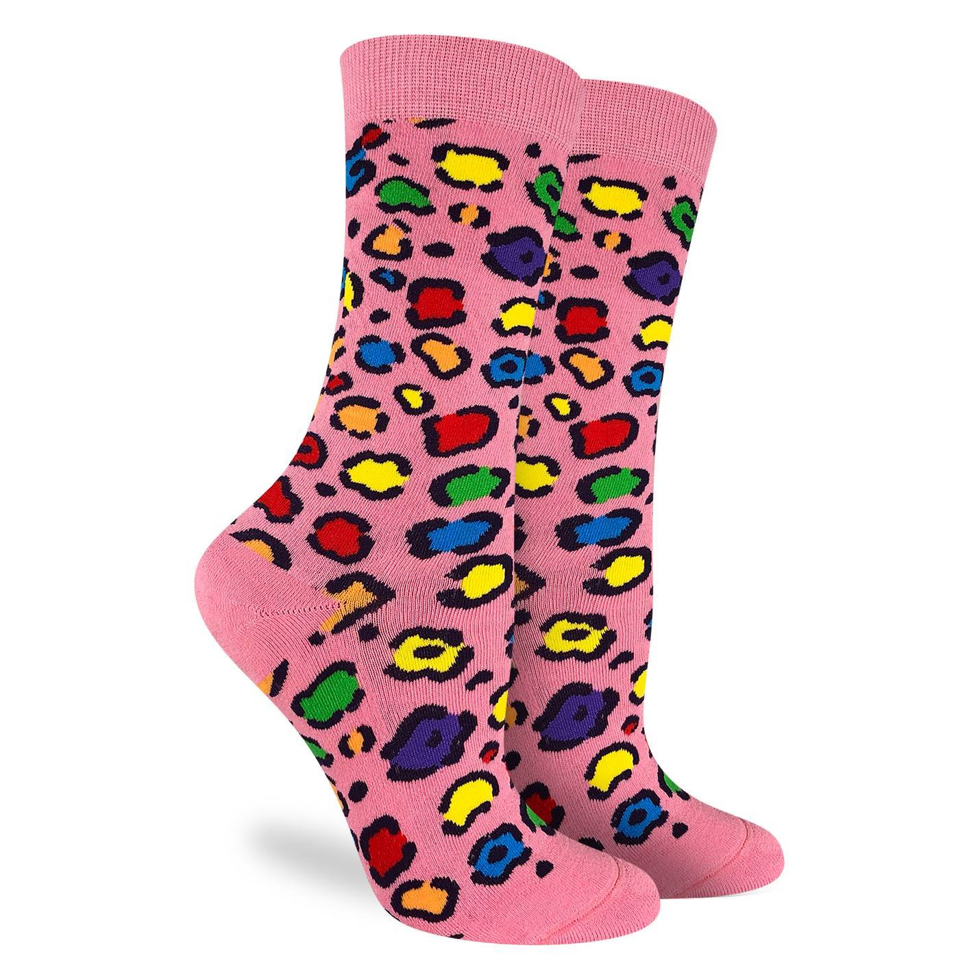 Women's Leopard Rainbow Print Socks