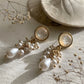 Pearl Cluster Drop Earrings In Moon Gaze