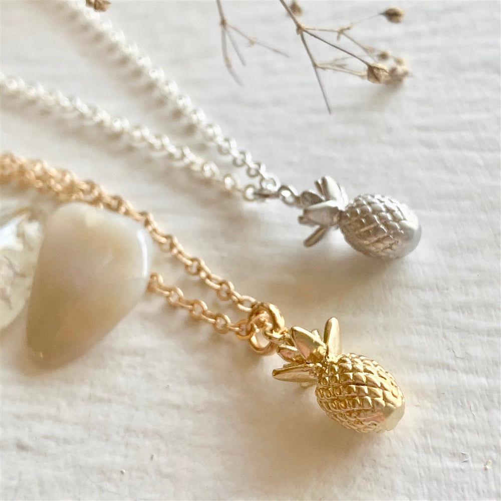 Tiny Pineapple Charm Necklace